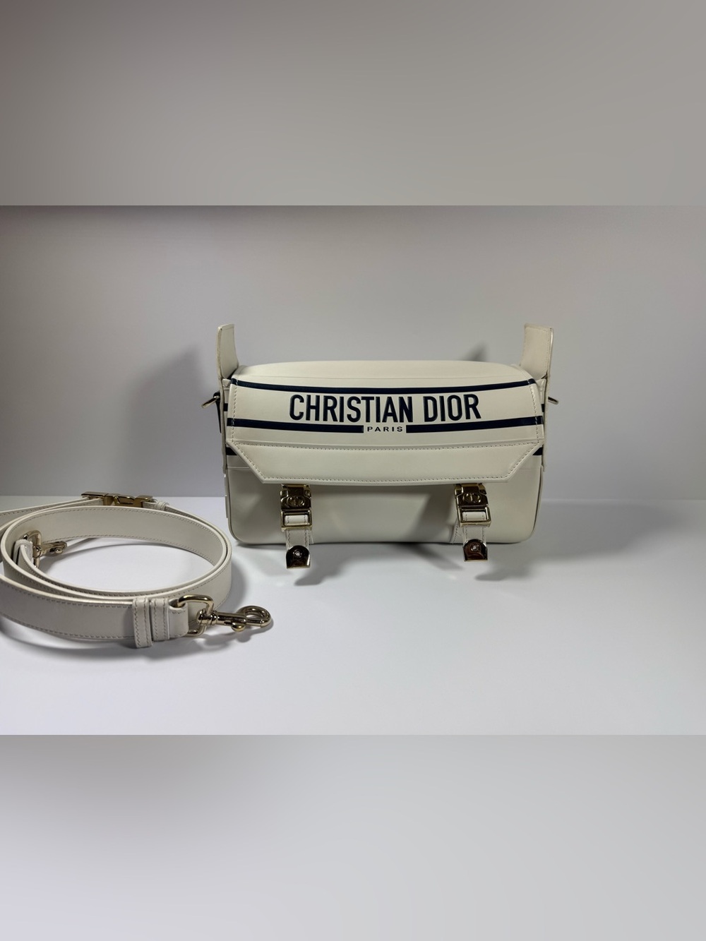 CampDior Crossbody Bag with Navy Logo